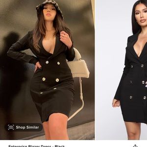 Fashion Nova Large size black dress in good condition.